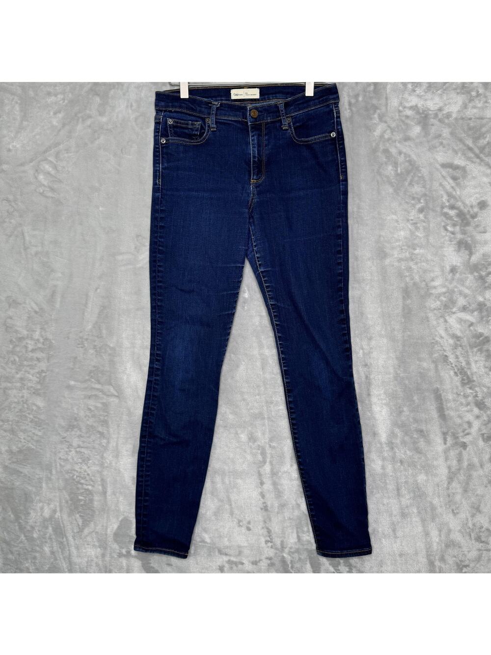 Gap 1969 Jeans Womens 29L True Skinny Blue Dark Wash Stretch Denim 8L Mid Rise